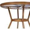 image:imageFlash Furniture Lourdes IndoorOutdoor Commercial Bistro Table  Tempered Glass Top  PE Rattan  Natural Bamboo Print Aluminum Frame  315  BlackWhiteWhite  Gray RattanNatural Frame