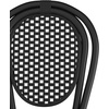 image:imageFlash Furniture Lourdes IndoorOutdoor Commercial Thonet French Bistro Stack Chair  NATWhite PE Rattan Back and Seat  Light Natural Bamboo Print Metal Frame  2 PKBlack  WhiteBlack Frame