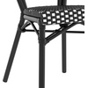 image:imageFlash Furniture Lourdes IndoorOutdoor Commercial Thonet French Bistro Stack Chair  NATWhite PE Rattan Back and Seat  Light Natural Bamboo Print Metal Frame  2 PKBlack  WhiteBlack Frame