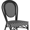 image:imageFlash Furniture Lourdes IndoorOutdoor Commercial Thonet French Bistro Stack Chair  NATWhite PE Rattan Back and Seat  Light Natural Bamboo Print Metal Frame  2 PKBlack  WhiteBlack Frame