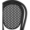 image:imageFlash Furniture Lourdes IndoorOutdoor Commercial Thonet French Bistro Stack Chair  NATWhite PE Rattan Back and Seat  Light Natural Bamboo Print Metal Frame  2 PKBlack  WhiteBlack Frame