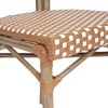 image:imageFlash Furniture Lourdes IndoorOutdoor Commercial Thonet French Bistro Stack Chair  NATWhite PE Rattan Back and Seat  Light Natural Bamboo Print Metal Frame  2 PKNatural  WhiteLight Natural Frame