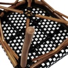 image:imageFlash Furniture Lourdes IndoorOutdoor Commercial Thonet French Bistro Stack Chair  NATWhite PE Rattan Back and Seat  Light Natural Bamboo Print Metal Frame  2 PKBlack  WhiteNatural Frame