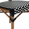 image:imageFlash Furniture Lourdes IndoorOutdoor Commercial Thonet French Bistro Stack Chair  NATWhite PE Rattan Back and Seat  Light Natural Bamboo Print Metal Frame  2 PKBlack  WhiteNatural Frame