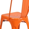 image:imageFlash Furniture Luke Commercial Grade 4 Pack Orange Metal IndoorOutdoor Stackable Chair