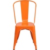 image:imageFlash Furniture Luke Commercial Grade 4 Pack Orange Metal IndoorOutdoor Stackable Chair