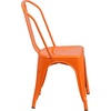 image:imageFlash Furniture Luke Commercial Grade 4 Pack Orange Metal IndoorOutdoor Stackable Chair