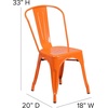image:imageFlash Furniture Luke Commercial Grade 4 Pack Orange Metal IndoorOutdoor Stackable Chair