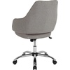 image:imageFlash Furniture Madrid Home and Office Upholstered MidBack Chair in White LeatherSoftLight Gray Fabric