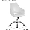 image:imageFlash Furniture Madrid Home and Office Upholstered MidBack Chair in White LeatherSoftWhite Leathersoft