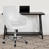image:imageFlash Furniture Madrid Home and Office Upholstered MidBack Chair in White LeatherSoftWhite Leathersoft