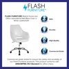 image:imageFlash Furniture Madrid Home and Office Upholstered MidBack Chair in White LeatherSoftWhite Leathersoft