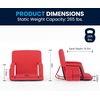 image:imageFlash Furniture Malta Extra Wide Portable Stadium Seat for Bleachers or Benches Padded Stadium Chair with Backpack Straps and Storage 265 lb Weight Capacity RedRed