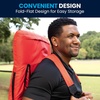 image:imageFlash Furniture Malta Extra Wide Portable Stadium Seat for Bleachers or Benches Padded Stadium Chair with Backpack Straps and Storage 265 lb Weight Capacity RedRed