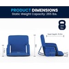 image:imageFlash Furniture Malta Extra Wide Portable Stadium Seat for Bleachers or Benches Padded Stadium Chair with Backpack Straps and Storage 265 lb Weight Capacity RedBlue