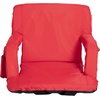 image:imageFlash Furniture Malta Extra Wide Portable Stadium Seat for Bleachers or Benches Padded Stadium Chair with Backpack Straps and Storage 265 lb Weight Capacity RedRed
