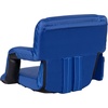image:imageFlash Furniture Malta Extra Wide Portable Stadium Seat for Bleachers or Benches Padded Stadium Chair with Backpack Straps and Storage 265 lb Weight Capacity RedBlue