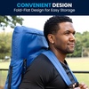 image:imageFlash Furniture Malta Extra Wide Portable Stadium Seat for Bleachers or Benches Padded Stadium Chair with Backpack Straps and Storage 265 lb Weight Capacity RedBlue
