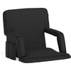image:imageFlash Furniture Malta Extra Wide Portable Stadium Seat for Bleachers or Benches Padded Stadium Chair with Backpack Straps and Storage 265 lb Weight Capacity RedBlack