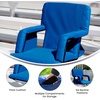 image:imageFlash Furniture Malta Extra Wide Portable Stadium Seat for Bleachers or Benches Padded Stadium Chair with Backpack Straps and Storage 265 lb Weight Capacity RedBlue