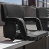 image:imageFlash Furniture Malta Extra Wide Portable Stadium Seat for Bleachers or Benches Padded Stadium Chair with Backpack Straps and Storage 265 lb Weight Capacity RedBlack