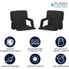 image:imageFlash Furniture Malta Extra Wide Portable Stadium Seat for Bleachers or Benches Padded Stadium Chair with Backpack Straps and Storage 265 lb Weight Capacity RedBlack