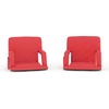 image:imageFlash Furniture Malta Extra Wide Portable Stadium Seat for Bleachers or Benches Padded Stadium Chair with Backpack Straps and Storage 265 lb Weight Capacity RedRed
