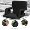 image:imageFlash Furniture Malta Extra Wide Portable Stadium Seat for Bleachers or Benches Padded Stadium Chair with Backpack Straps and Storage 265 lb Weight Capacity RedBlack