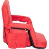 image:imageFlash Furniture Malta Extra Wide Portable Stadium Seat for Bleachers or Benches Padded Stadium Chair with Backpack Straps and Storage 265 lb Weight Capacity RedRed