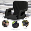 image:imageFlash Furniture Malta Extra Wide Portable Stadium Seat for Bleachers or Benches Padded Stadium Chair with Backpack Straps and Storage 265 lb Weight Capacity RedBlack