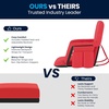 image:imageFlash Furniture Malta Extra Wide Portable Stadium Seat for Bleachers or Benches Padded Stadium Chair with Backpack Straps and Storage 265 lb Weight Capacity RedRed