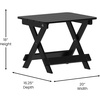 image:imageFlash Furniture Manchester Commercial 3Piece Rocking ChairsTable Set 2 Contemporary Rocking Chairs End Table HDPE Construction AllWeather Use BlackBlack