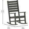 image:imageFlash Furniture Manchester Commercial 3Piece Rocking ChairsTable Set 2 Contemporary Rocking Chairs End Table HDPE Construction AllWeather Use BlackGrey