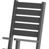 image:imageFlash Furniture Manchester Commercial 3Piece Rocking ChairsTable Set 2 Contemporary Rocking Chairs End Table HDPE Construction AllWeather Use BlackGrey