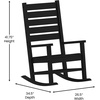 image:imageFlash Furniture Manchester Commercial Grade Outdoor Rocking Chair AllWeather HDPE IndoorOutdoor Rocker BlueBlack