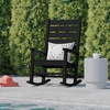 image:imageFlash Furniture Manchester Commercial Grade Outdoor Rocking Chair AllWeather HDPE IndoorOutdoor Rocker BlueBlack