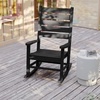 image:imageFlash Furniture Manchester Commercial Grade Outdoor Rocking Chair AllWeather HDPE IndoorOutdoor Rocker BlueBlack