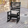 image:imageFlash Furniture Manchester Commercial Grade Outdoor Rocking Chair AllWeather HDPE IndoorOutdoor Rocker BlueBlack