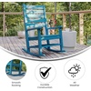 image:imageFlash Furniture Manchester Commercial Grade Outdoor Rocking Chair AllWeather HDPE IndoorOutdoor Rocker BlueBlue