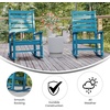 image:imageFlash Furniture Manchester Commercial Grade Outdoor Rocking Chair AllWeather HDPE IndoorOutdoor Rocker BlueBlue