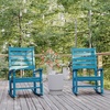 image:imageFlash Furniture Manchester Commercial Grade Outdoor Rocking Chair AllWeather HDPE IndoorOutdoor Rocker BlueBlue