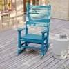 image:imageFlash Furniture Manchester Commercial Grade Outdoor Rocking Chair AllWeather HDPE IndoorOutdoor Rocker BlueBlue