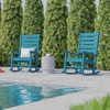 image:imageFlash Furniture Manchester Commercial Grade Outdoor Rocking Chair AllWeather HDPE IndoorOutdoor Rocker BlueBlue
