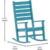 image:imageFlash Furniture Manchester Commercial Grade Outdoor Rocking Chair AllWeather HDPE IndoorOutdoor Rocker BlueBlue
