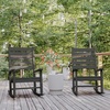 image:imageFlash Furniture Manchester Commercial Grade Outdoor Rocking Chair AllWeather HDPE IndoorOutdoor Rocker BlueGrey