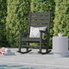image:imageFlash Furniture Manchester Commercial Grade Outdoor Rocking Chair AllWeather HDPE IndoorOutdoor Rocker BlueGrey
