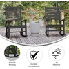 image:imageFlash Furniture Manchester Commercial Grade Outdoor Rocking Chair AllWeather HDPE IndoorOutdoor Rocker BlueGrey