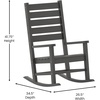 image:imageFlash Furniture Manchester Commercial Grade Outdoor Rocking Chair AllWeather HDPE IndoorOutdoor Rocker BlueGrey