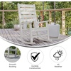 image:imageFlash Furniture Manchester Commercial Grade Outdoor Rocking Chair AllWeather HDPE IndoorOutdoor Rocker BlueWhite