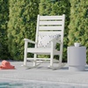 image:imageFlash Furniture Manchester Commercial Grade Outdoor Rocking Chair AllWeather HDPE IndoorOutdoor Rocker BlueWhite